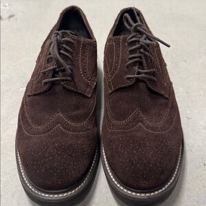 Marco Ferretti Brown Suede Wingtip Derby Shoes Men’s 8.5